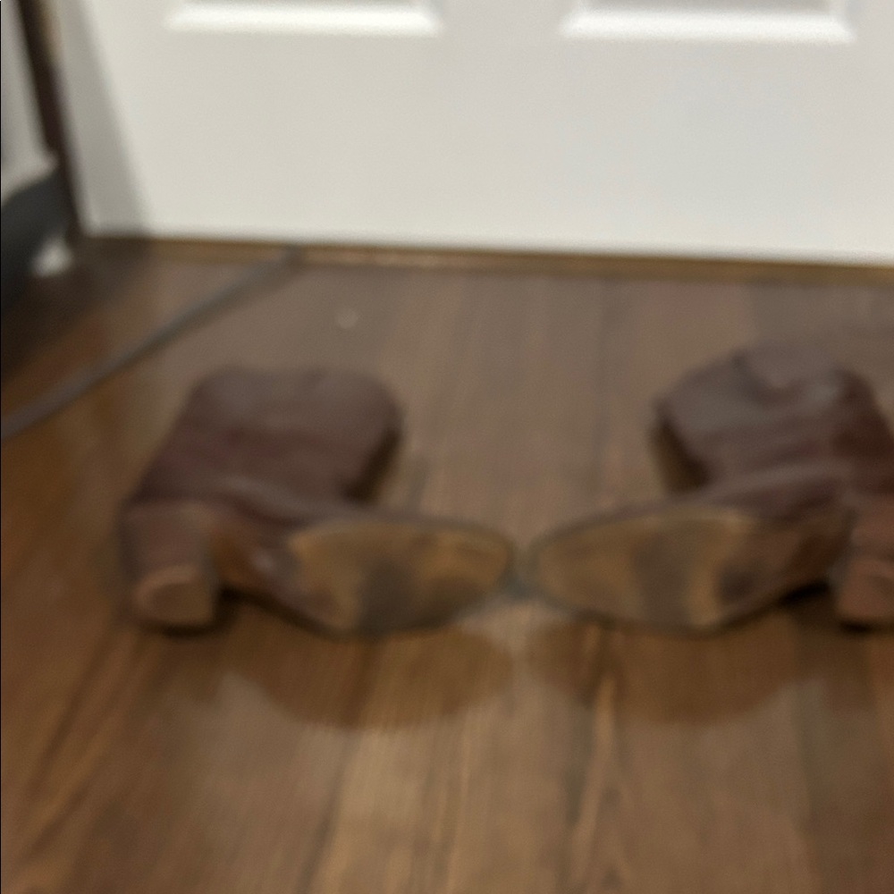 Vtg Frye brown leather pull on cowboy boots 8.5 - Picture 7 of 9